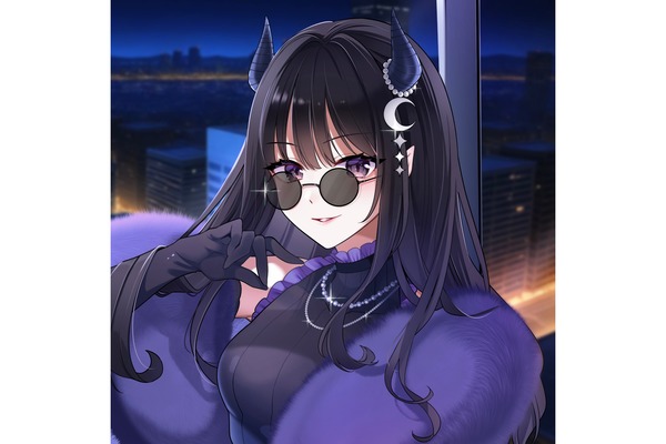 夜魅 ツノと髪飾りがトレードマークの堕天使系VTuber 心地よい距離感で楽しい時間を届ける