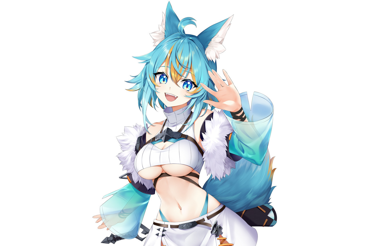 水奏レステ　自慢のもふもふな耳と尻尾でみんなを魅了しちゃうぞ！剣と魔法が使える冒険者オオカミVTuber